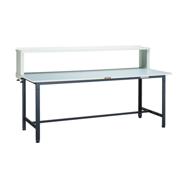 TRUSCO 軽荷重作業台(300kg)AE型 1800X750XH1044(全高) 上棚付 ダークグレー色 RAE-1800YURB DG（直送品）