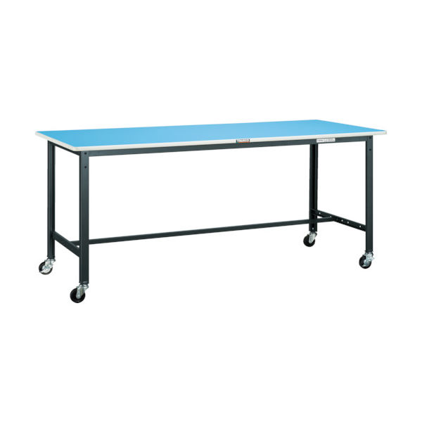 TRUSCO 軽荷重作業台(125kg)BE型 1800X600XH809 φ75キャスター付 ダークグレー色 BE-1860C75 1台（直送品）
