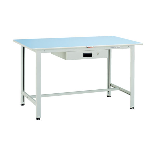 TRUSCO 軽荷重作業台(180kg)BO型 900X600XH740 薄型1段引出付 ホワイト色 BO-0960UDK1 1台（直送品）