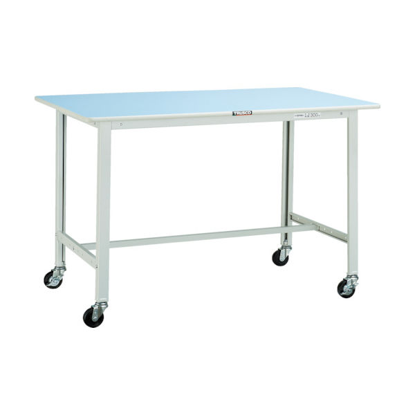 TRUSCO 軽荷重作業台(90kg)BO型 1200X750XH806 φ75キャスター付 ホワイト色 BO-1275C75 1台（直送品）