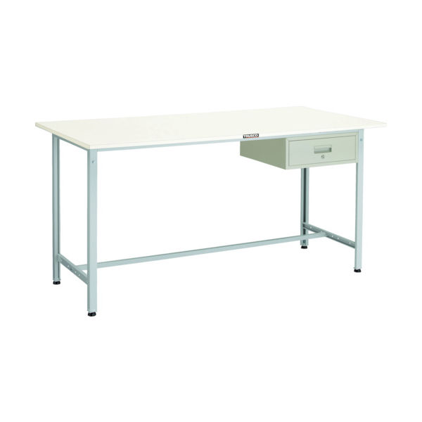 TRUSCO 軽荷重立作業台(300kg)HAE型 900X600XH900 1段引出付 ホワイト色 HSAE-0960F1 W 1台（直送品）