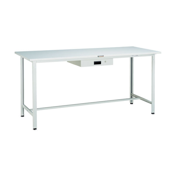 TRUSCO 軽荷重立作業台(300kg)HAE型 900X600XH900 薄型1段引出付 ホワイト色 HSAE-0960UDK1 W（直送品）