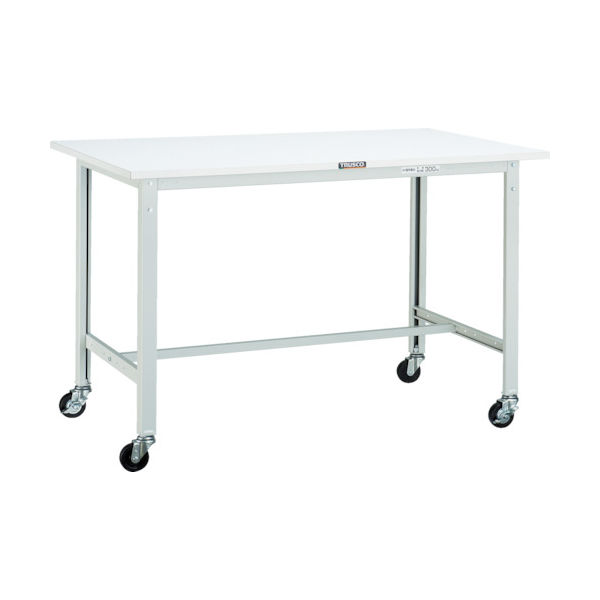 TRUSCO 軽荷重作業台(150kg)AE型 900X600XH808 φ75キャスター付 ホワイト色 RAE-0960C75 W 1台（直送品）