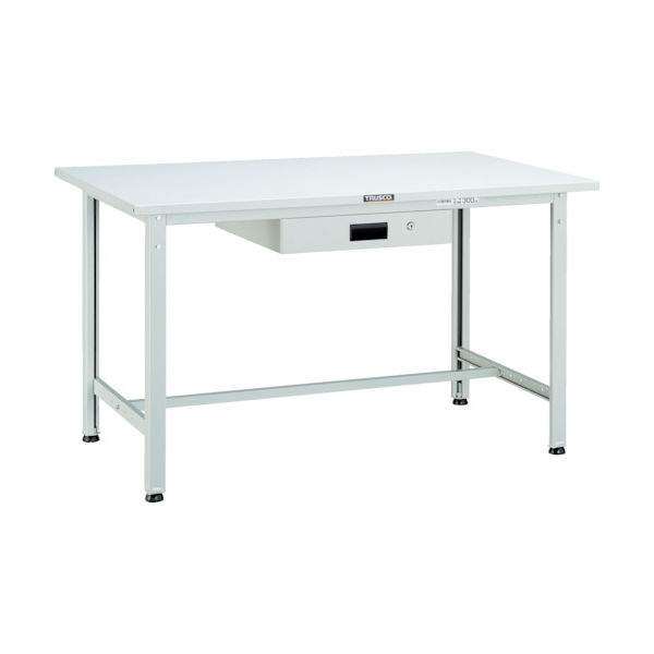 TRUSCO 軽荷重作業台(300kg)AE型 900X600XH740 薄型1段引出付 ホワイト色 SAE-0960UDK1 W 1台（直送品）
