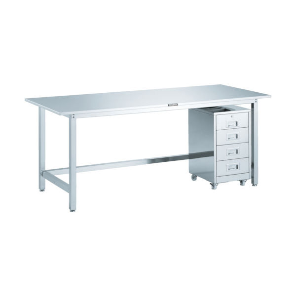 トラスコ中山 TRUSCO SW3型オールステンレス作業台 キャビネットワゴンA型付 SW3-1575SWA 1台 458-9246（直送品）