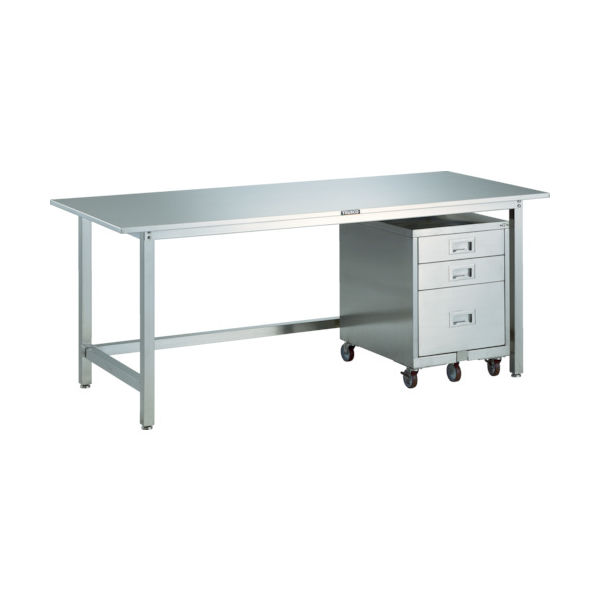 トラスコ中山 TRUSCO SW3型オールステンレス作業台 キャビネットワゴンB型付 SW3-1575SWB 1台 458-9254（直送品）