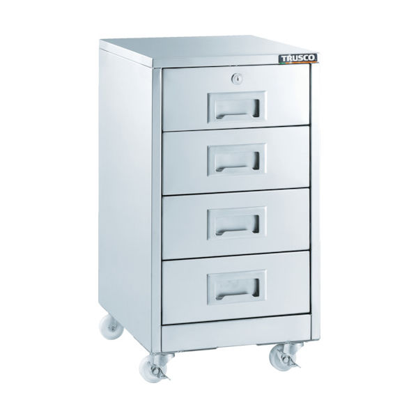 トラスコ中山 TRUSCO SUS304 4段ワゴン 340X410XH630 SW-A 1台 458-9521（直送品）