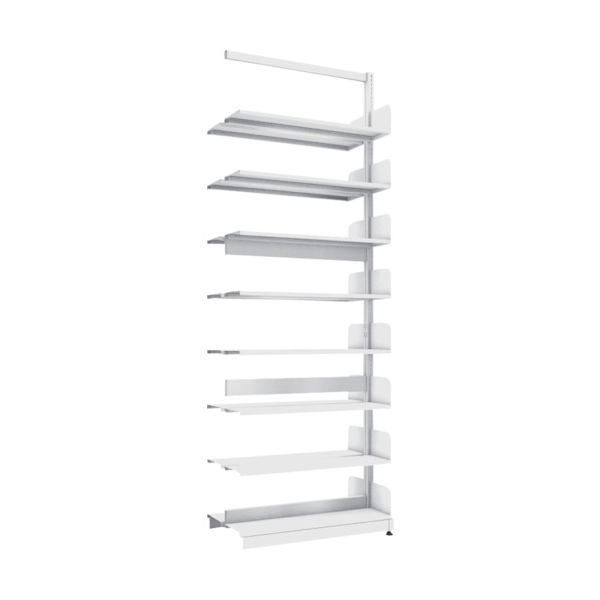 トラスコ中山 TRUSCO 単柱書架 複式 B5縦 W900XD220XH2575 8段 連結 BS-SD83T-8B 1台（直送品）