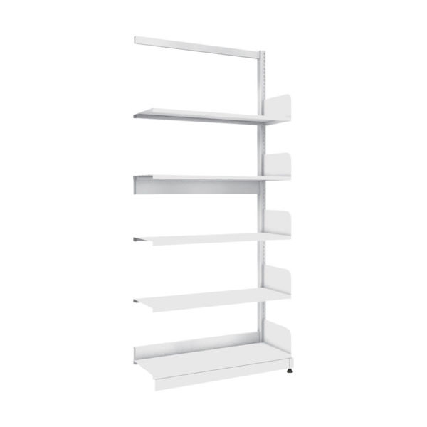 トラスコ中山 TRUSCO 単柱書架 単式 A4横 W900XD320XH1975 5段 連結 BS-SS63Y-5B 1台（直送品）