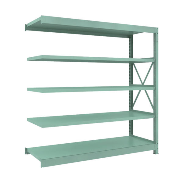 トラスコ中山 TRUSCO 中量ボルト式棚 R3型 W1800×D600×H1800 5段 連結 R3-6665B 1台(1個)（直送品）
