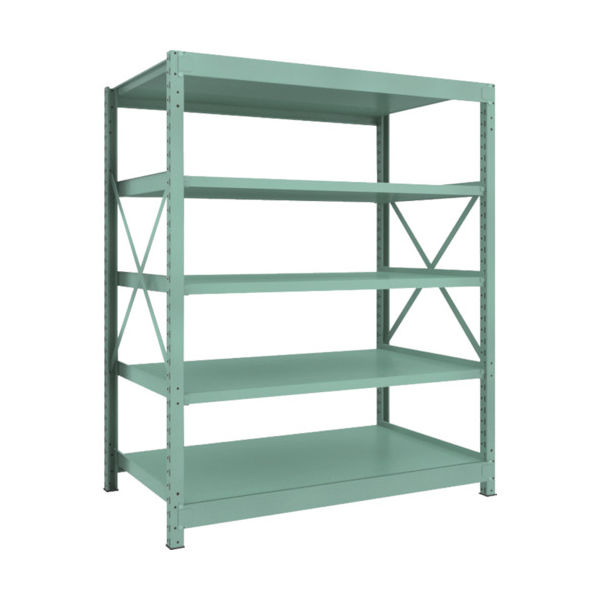 トラスコ中山 TRUSCO 中量ボルト式棚 R3型 W1500×D870×H1800 5段 単体 R3-6595 1台(1個)（直送品）