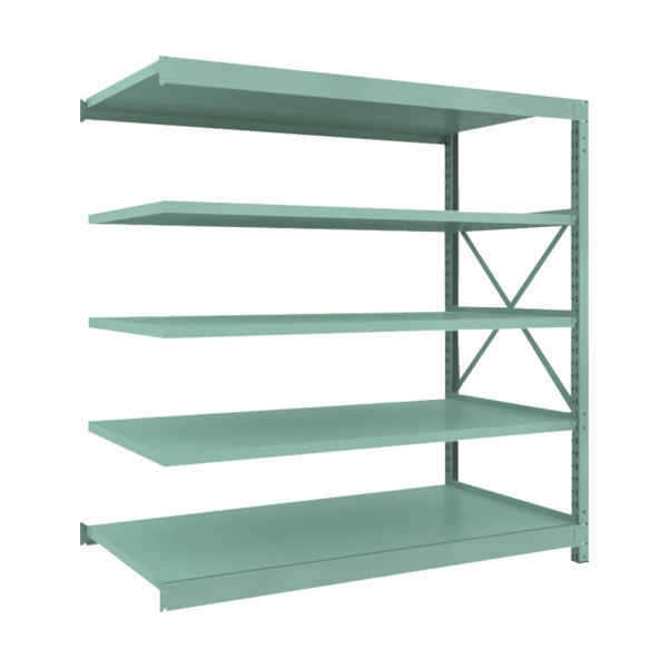 トラスコ中山 TRUSCO 中量ボルト式棚 R3型 W1800×D870×H1800 5段 連結 R3-6695B 1台(1個)（直送品）