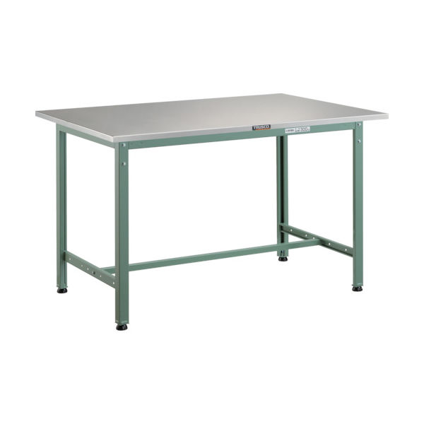 トラスコ中山 TRUSCO 軽荷重作業台(300kg)AE型 1200X750XH740 ステンレス張り グリーン色 AES-1200 1台（直送品）