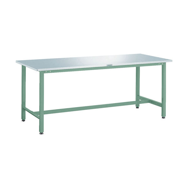 トラスコ中山 TRUSCO 軽荷重作業台(300kg)AE型 1800X750XH740 ステンレス張り グリーン色 AES-1800 1台（直送品）
