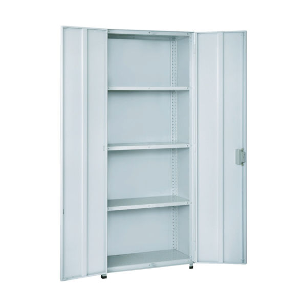 トラスコ中山 TRUSCO 軽中量棚150型 両開扉付棚900×450×H1200 4段 TLA43S-24DH 1台(1個) 463-6171（直送品）