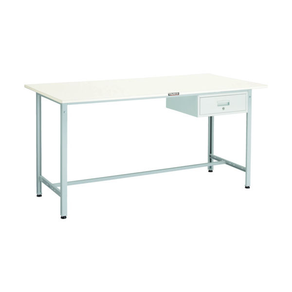 TRUSCO 軽荷重立作業台(300kg)HAE型 1800X750XH900 1段引出付 ホワイト色 HRAE-1800F1 W 1台（直送品）