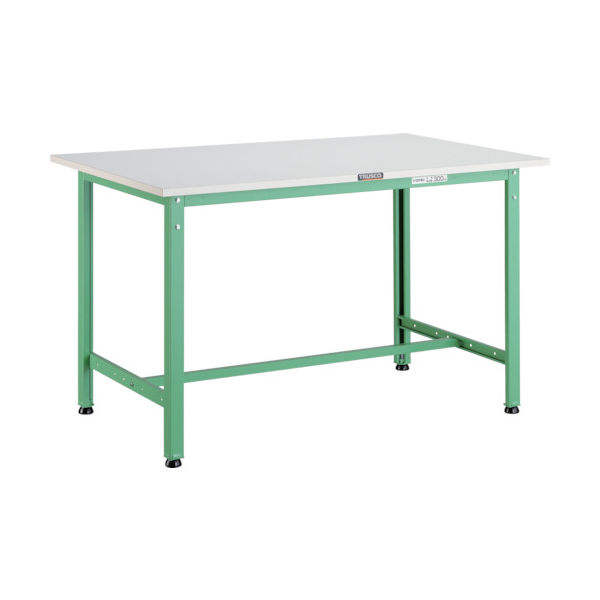 TRUSCO 軽荷重作業台(300kg)AE型 1200X900XH740 基本タイプ ヤンググリーン色 AE-1209 YG 1台（直送品）