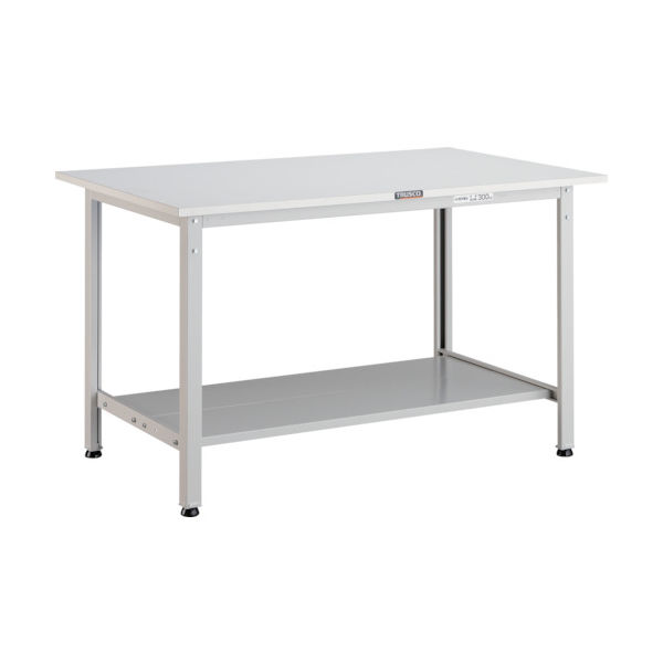 TRUSCO 軽荷重作業台(300kg)AE型 900X600XH740 下棚2枚付 ホワイト色 AE-0960LT2 W 1台（直送品）