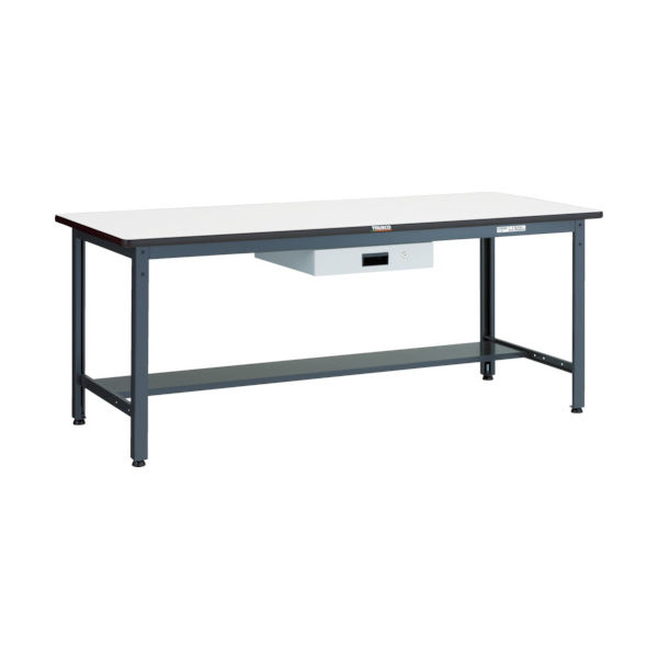TRUSCO 中荷重作業台(500kg)AEW型 1800X750XH740 薄型1段引出付 ダークグレー色 AEWR-1875UDK1（直送品）