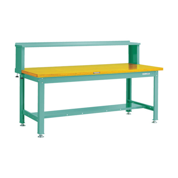 TRUSCO 中荷重作業台(2000kg)DW型 1800X750XH1044(全高) 上棚付 グリーン色 DW-1800YURB 1台（直送品）