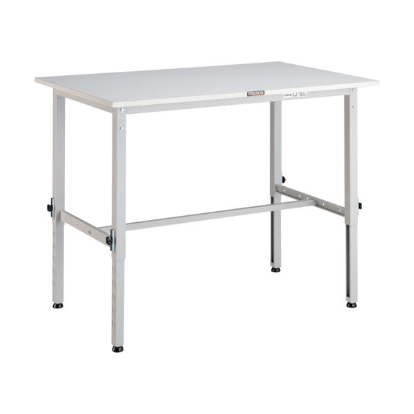 TRUSCO 軽荷重作業台高さ調節式(150kg)AEM型 1200X900XH650~950 基本タイプ ホワイト色 AEM-1209 W（直送品）