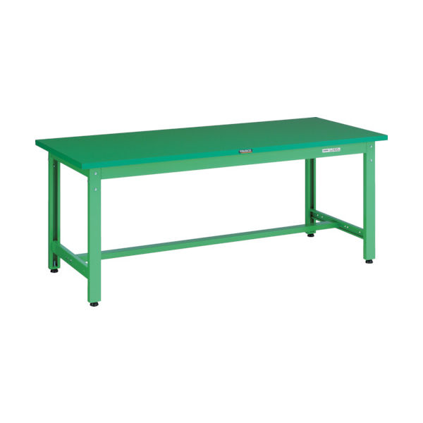 TRUSCO 中荷重作業台(800kg)GW型 1500X900XH740 基本タイプ ヤンググリーン色 GWP-1590 YG 1台（直送品）