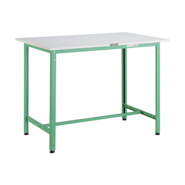 TRUSCO 軽荷重立作業台(300kg)HAE型 900X600XH900 基本タイプ ヤンググリーン色 HAE-0960 YG 1台（直送品）