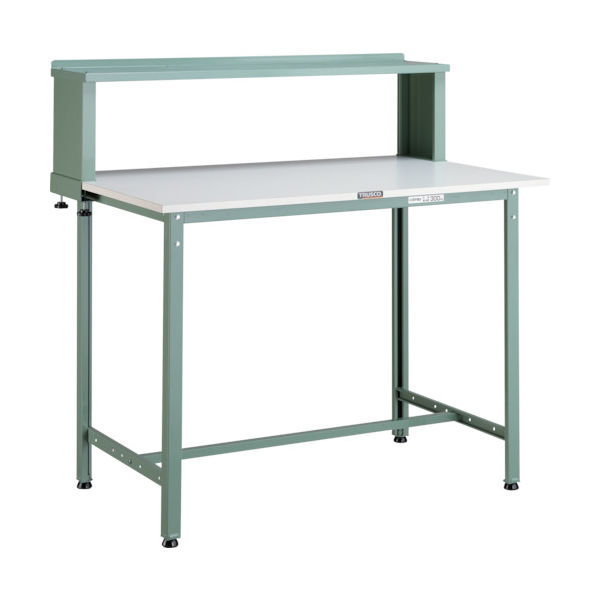 TRUSCO 軽荷重立作業台(300kg)HAE型 900X600XH1204(全高) 上棚付 グリーン色 HAE-0960YURB 1台（直送品）