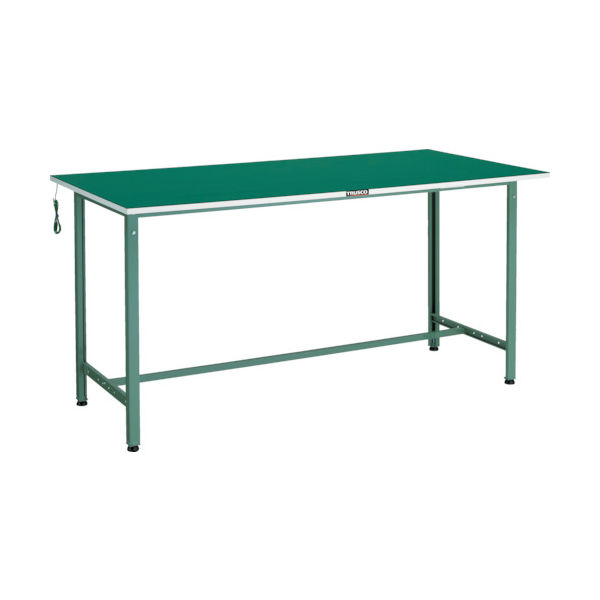 TRUSCO 軽荷重立作業台(300kg)HAE型 1500X750XH902 帯電防止マット張り グリーン色 HAE-1500D 1台（直送品）