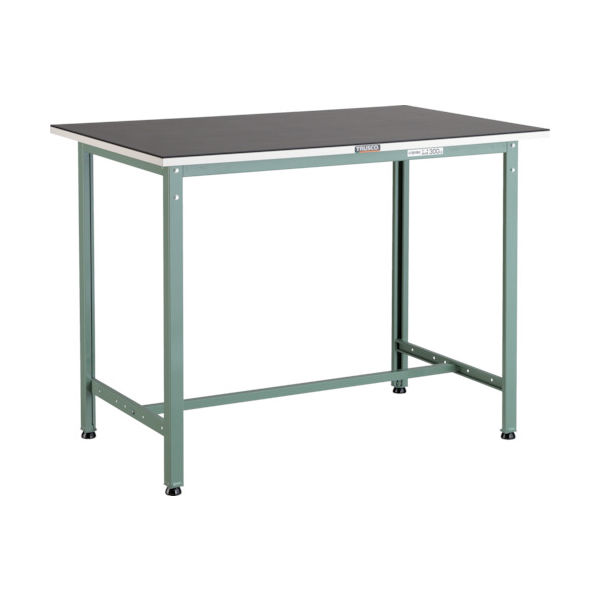 TRUSCO 軽荷重立作業台(300kg)HAE型 1500X750XH905 ゴムマット張り グリーン色 HAE-1500G5 1台（直送品）