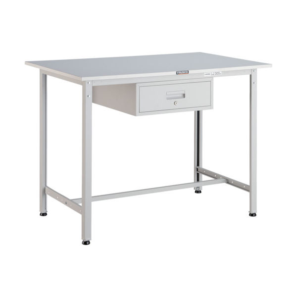 TRUSCO 軽荷重立作業台(300kg)HAE型 900X600XH900 1段引出付 ホワイト色 HRAE-0960F1 W 1台（直送品）