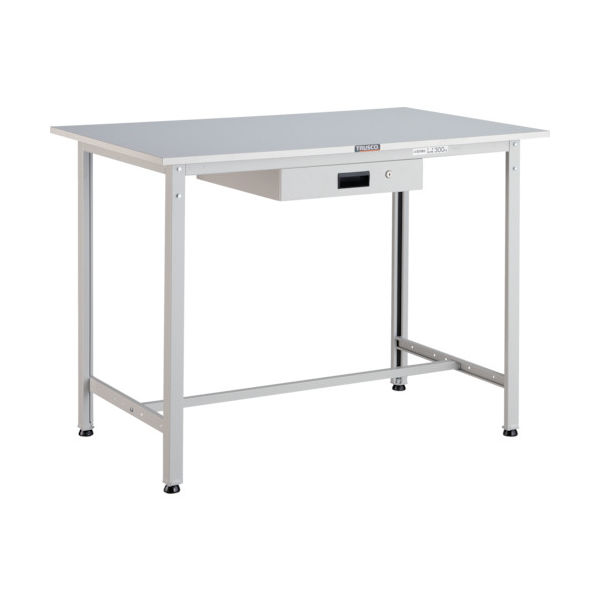 TRUSCO 軽荷重立作業台(300kg)HAE型 900X600XH900 薄型1段引出付 ホワイト色 HRAE-0960UDK1 W（直送品）