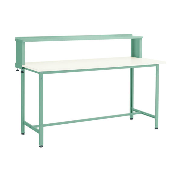 TRUSCO 軽荷重立作業台(300kg)HAE型 1800X750XH1204(全高) 上棚付 グリーン色 HAE-1800YURB 1台（直送品）