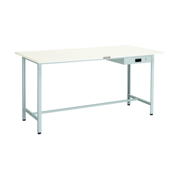 TRUSCO 軽荷重立作業台(300kg)HAE型 1800X900XH900 薄型1段引出付 ホワイト色 HAE-1809UDK1 W（直送品）