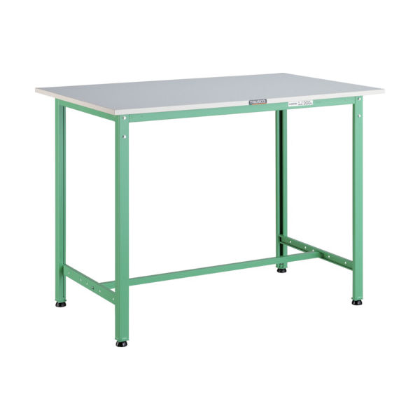 TRUSCO 軽荷重立作業台(300kg)HAE型 900X600XH900 基本タイプ ヤンググリーン色 HRAE-0960 YG 1台（直送品）