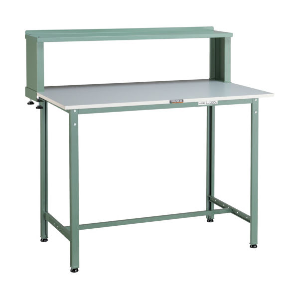TRUSCO 軽荷重立作業台(300kg)HAE型 900X600XH1204(全高) 上棚付 グリーン色 HRAE-0960YURB 1台（直送品）