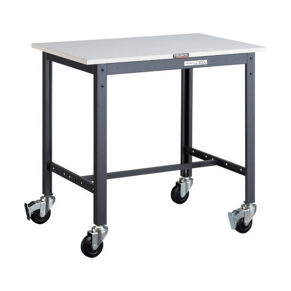 TRUSCO 軽荷重作業台(200kg)LEW型 900X600XH846 φ100キャスター付 ダークグレー色 LEWP-0960C100（直送品）