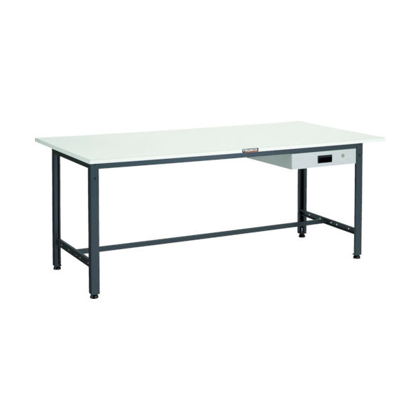 TRUSCO 軽荷重作業台(400kg)LEW型 1800X900XH740 薄型1段引出付 ダークグレー色 LEWR-1809UDK1（直送品）