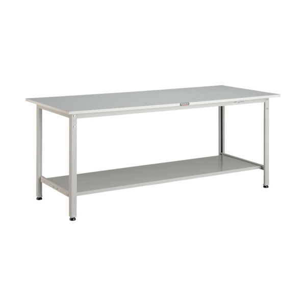 TRUSCO 軽荷重作業台(300kg)AE型 1800X750XH740 下棚2枚付 ホワイト色 RAE-1800LT2 W 1台（直送品）