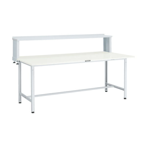 TRUSCO 軽荷重作業台(300kg)AE型 1800X750XH1044(全高) 上棚付 ホワイト色 RAE-1800YURB W 1台（直送品）