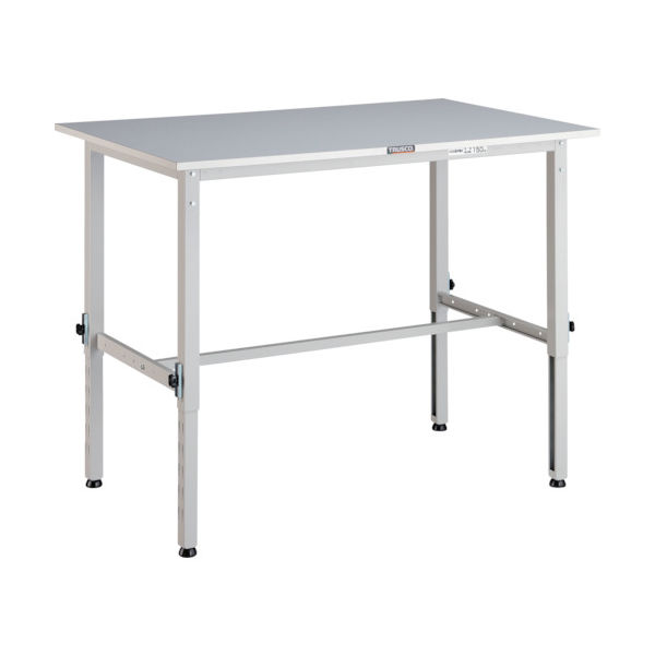 TRUSCO 軽荷重作業台高さ調節式(150kg)AEM型 900X600XH650~950 基本タイプ ホワイト色 RAEM-0960 W（直送品）