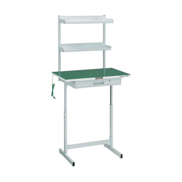 トラスコ中山 TRUSCO 導電マット張小型作業デスク 700X450 W色