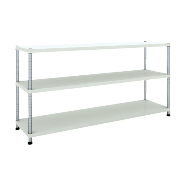 TRUSCO スチールラック フェニックスラック 1800X450 3段 W色 抗菌粉体塗装 PER-3643-W 1台(1個)（直送品）