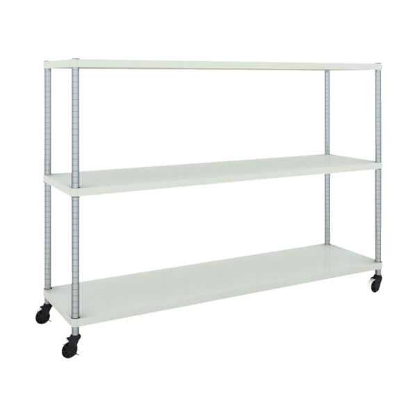 TRUSCO スチールラック フェニックスラック 1800X450 3段 U車輪付 W色 抗菌粉体塗装 PER-4643-U125-W（直送品）