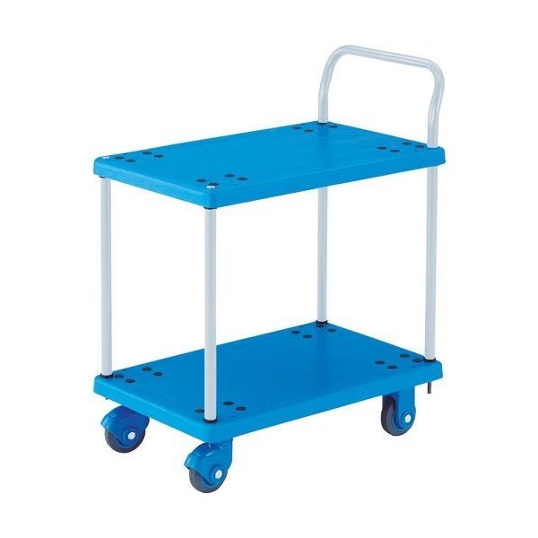 トラスコ中山 TRUSCO 樹脂台車 グランカート サイレント 2段片袖 800X535 TP-X804 1台 489-3719（直送品）