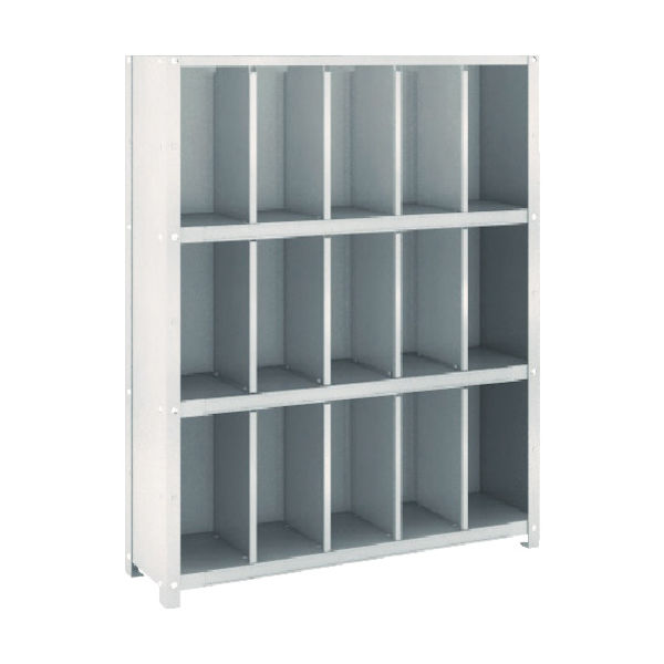 トラスコ中山 TRUSCO スチール製区分棚 KC型 コボレ止めなし 889X264XH1102 5列3段 KC-5031 1台(1個)（直送品）