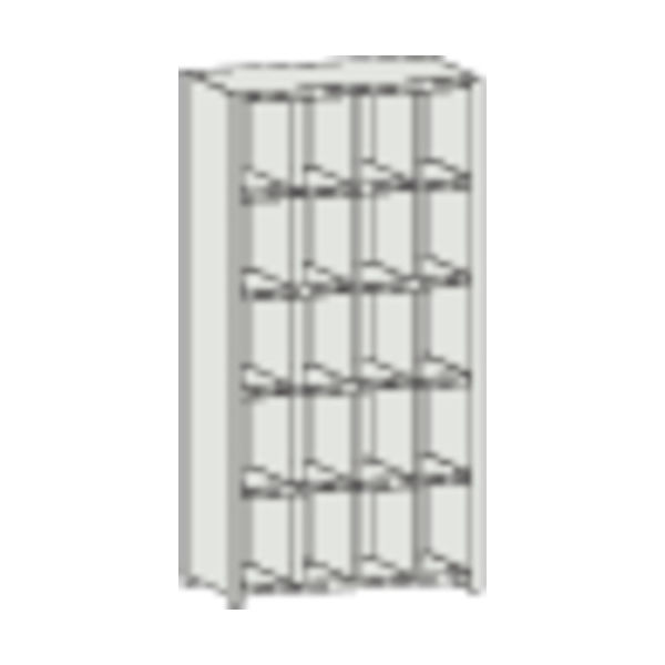 トラスコ中山 TRUSCO スチール製区分棚 KC型 コボレ止めなし 889X264XH1802 4列5段 KC-4050 1台(1個)（直送品）