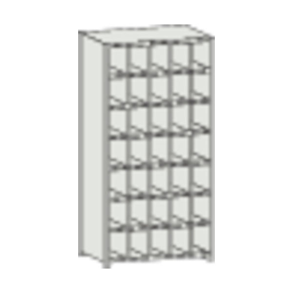 トラスコ中山 TRUSCO スチール製区分棚 KC型 コボレ止めなし 889X264XH1802 5列7段 KC-5070 1台(1個)（直送品）