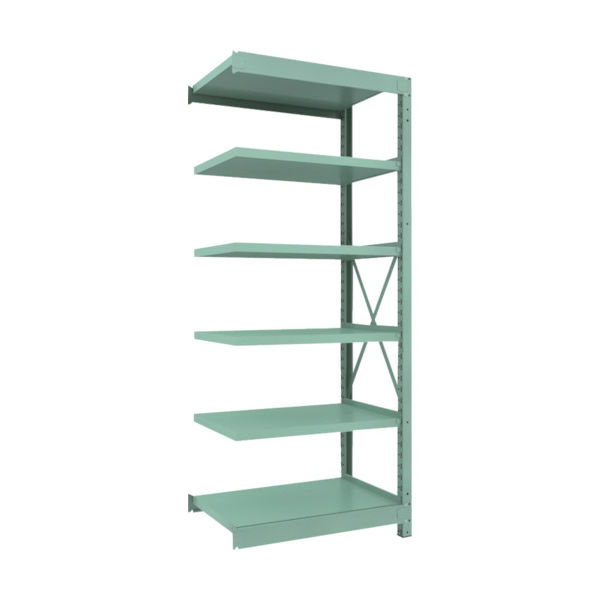 トラスコ中山 TRUSCO 中量ボルト式棚 R3型 W900×D600×H2100 6段 連結 R3-7366B 1台(1個)（直送品）