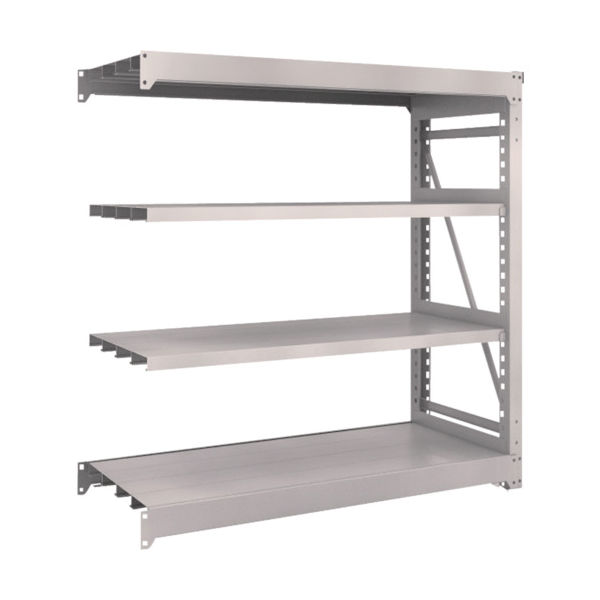 TRUSCO スチールラック M10型重量棚 1500X620XH1500 4段 連結 ネオグレー M10-5564B NG 1台(1個)（直送品）